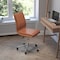 Flash Furniture Cognac Mid-Back Armless LeatherSoft Office Chair GO-21111-BR-GG - alternate 9